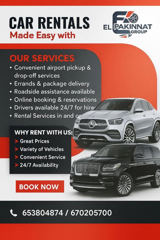 Car rental Douala Cameroon premium vehicles ELPAKINNAT GROUP fleet SUV sedan luxury transport